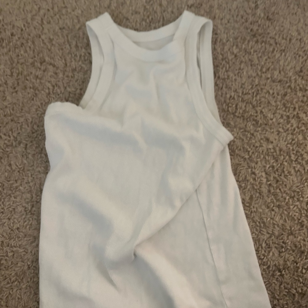 Art Class White Ribbed Top